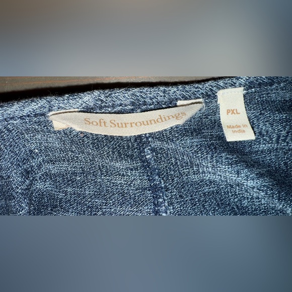 Soft Surroundings Navy Cold Shoulder Maxi Dress - Picture 4 of 4